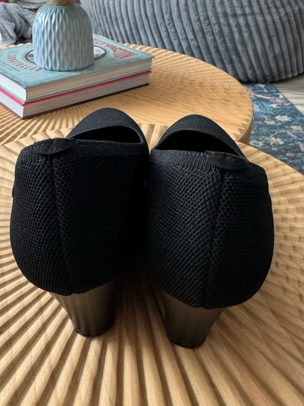 Vivaia Almond Toe Wedge Black size 43-women size 11